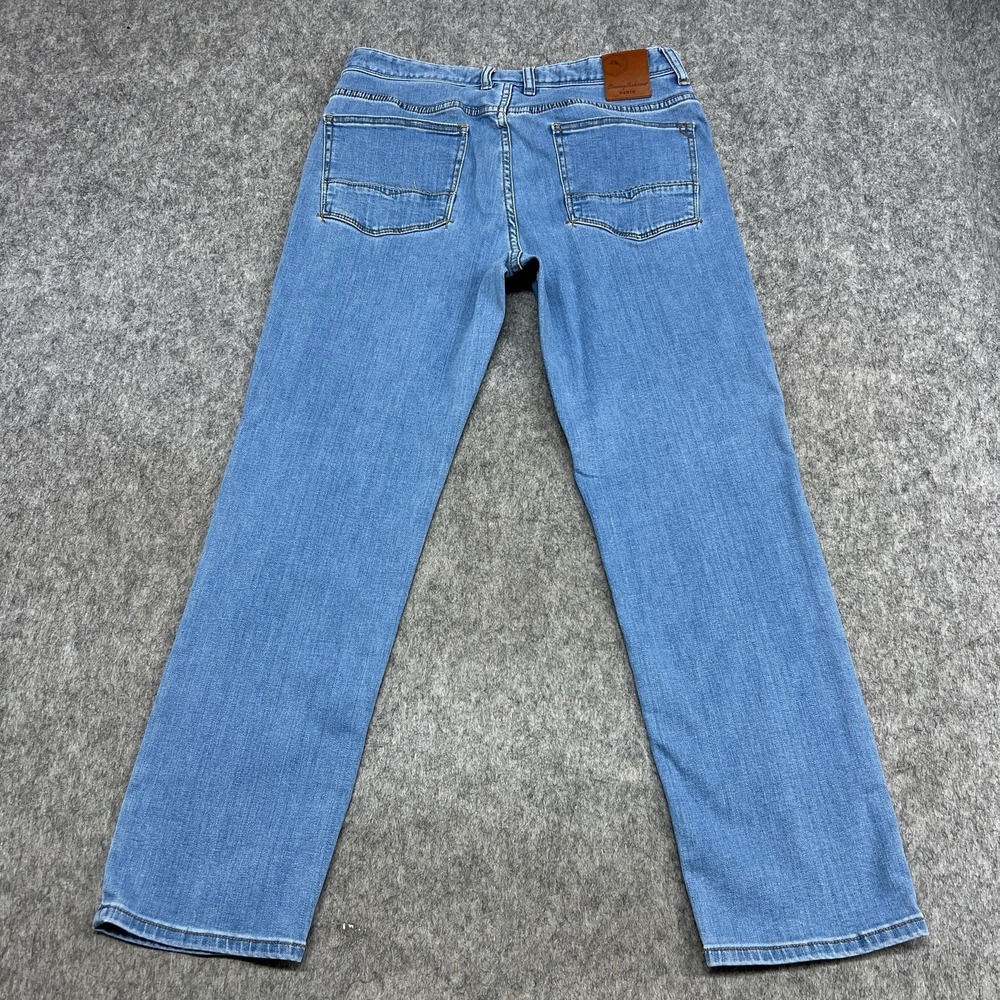 Tommy Bahama Jeans Mens 33x30 Blue Straight Stretch Denim Pants Medium Wash - Picture 2 of 16